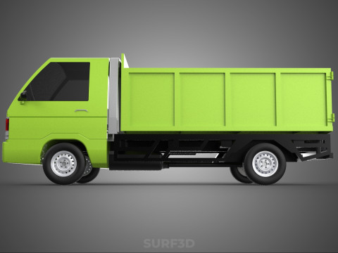 DELICA L300 GARBAGE RUBBISH TRASH WASTE CONTAINER DUMP TRUCK CAR 3D Модель