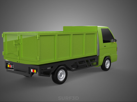 DELICA L300 GARBAGE RUBBISH TRASH WASTE CONTAINER DUMP TRUCK CAR 3D Модель