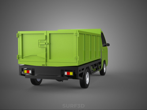 DELICA L300 GARBAGE RUBBISH TRASH WASTE CONTAINER DUMP TRUCK CAR 3D Модель