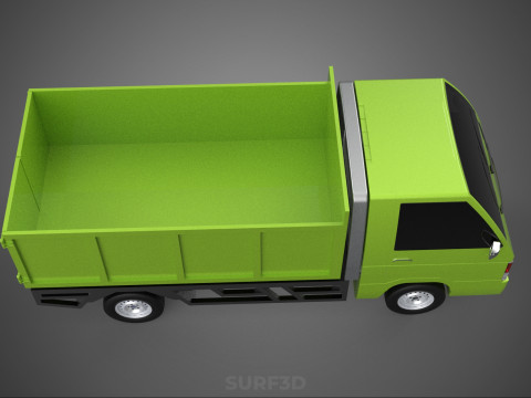 DELICA L300 GARBAGE RUBBISH TRASH WASTE CONTAINER DUMP TRUCK CAR 3D Модель