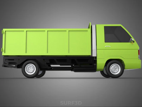 DELICA L300 GARBAGE RUBBISH TRASH WASTE CONTAINER DUMP TRUCK CAR 3D Model