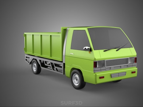 DELICA L300 GARBAGE RUBBISH TRASH WASTE CONTAINER DUMP TRUCK CAR 3D Модель
