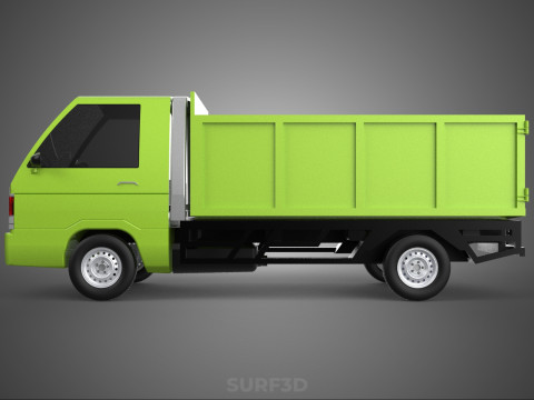 DELICA L300 GARBAGE RUBBISH TRASH WASTE CONTAINER DUMP TRUCK CAR 3D Модель