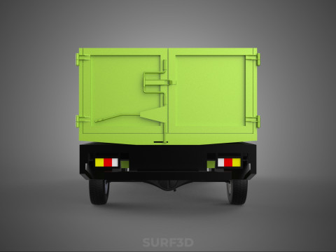 DELICA L300 GARBAGE RUBBISH TRASH WASTE CONTAINER DUMP TRUCK CAR 3D Модель