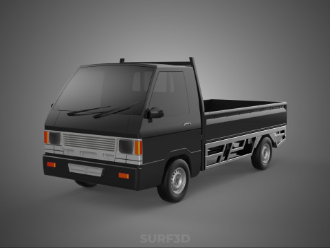 PICK UP FLAT DECK COLT DELICA L300 PICKUP CAR TRUCK CARRY TRITON 3D-Modell