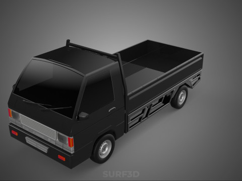 PICK UP FLAT DECK COLT DELICA L300 PICKUP CAR TRUCK CARRY TRITON 3D Модель