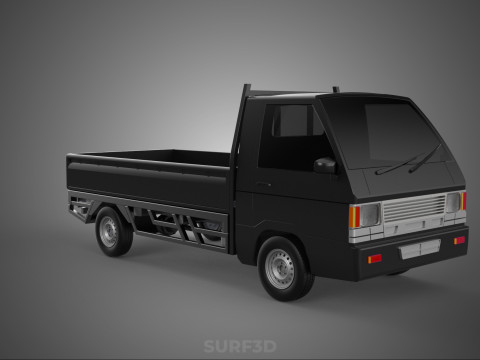 PICK UP FLAT DECK COLT DELICA L300 PICKUP CAR TRUCK CARRY TRITON 3D Модель