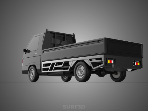 PICK UP FLAT DECK COLT DELICA L300 PICKUP CAR TRUCK CARRY TRITON 3D Модель