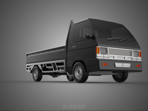 PICK UP FLAT DECK COLT DELICA L300 PICKUP CAR TRUCK CARRY TRITON 3D Модель