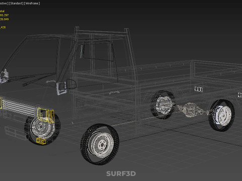 PICK UP PONTE PIATTO COLT DELICA L300 PICKUP AUTO CAMION CARRY TRITON Modello 3D