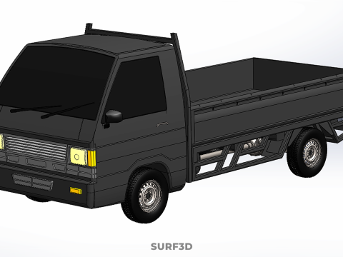 PICK UP FLAT DECK COLT DELICA L300 PICKUP CAR TRUCK CARRY TRITON 3D Модель