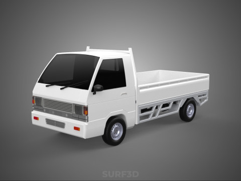 FLAT DECK PICK UP COLT DELICA L300 DIESEL PICKUP CAR TRUCK CARRY 3D Модель