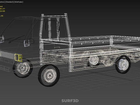 FLAT DECK PICK UP COLT DELICA L300 DIESEL PICKUP CAR TRUCK CARRY 3D Model