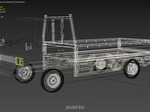 FLAT DECK PICK UP COLT DELICA L300 DIESEL PICKUP CAR TRUCK CARRY 3D Model
