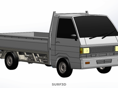 FLAT DECK PICK UP COLT DELICA L300 DIESEL PICKUP CAR TRUCK CARRY 3D Model