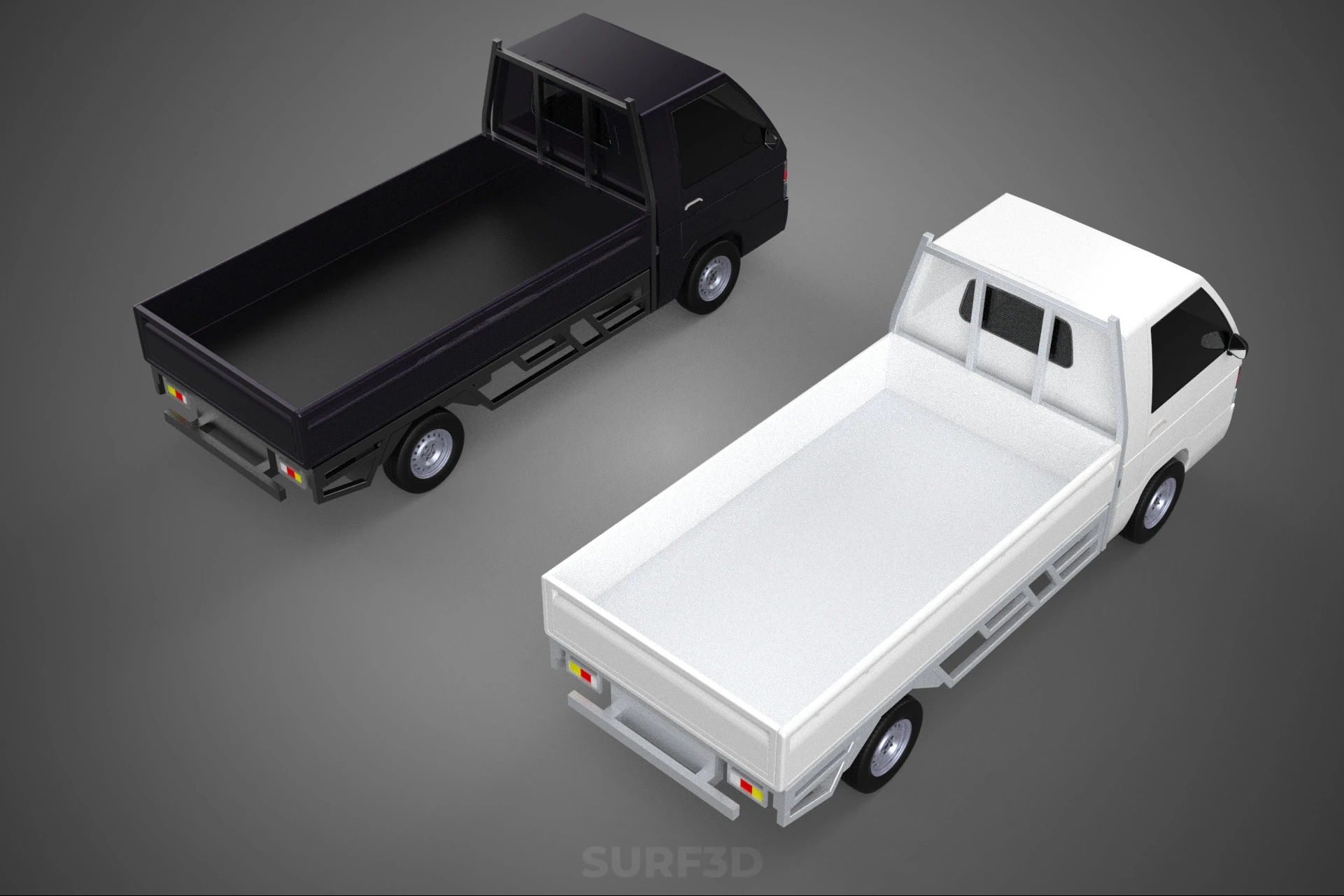 PICKUP FLAT DECK PICK UP COLT DELICA L300 CAR TRUCK CARRY DIESEL 3D Model .c4d .max .obj .3ds .fbx .stl .blend 