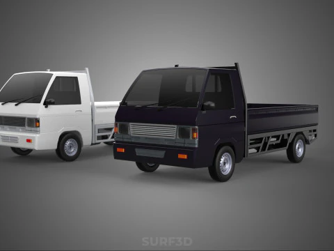 PICKUP FLAT DECK PICK UP COLT DELICA L300 CAR TRUCK CARRY DIESEL 3D Model