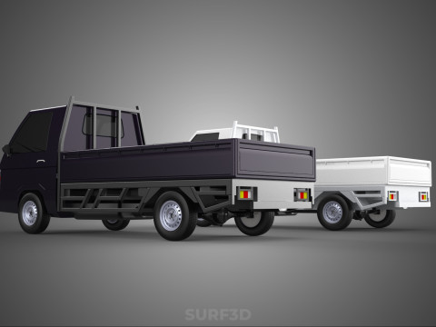 PICKUP FLAT DECK PICK UP COLT DELICA L300 CAR TRUCK CARRY DIESEL 3D Model