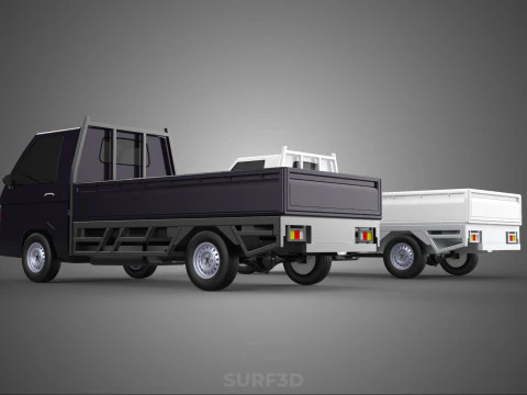 PICKUP FLAT DECK PICK UP COLT DELICA L300 CAR TRUCK CARRY DIESEL 3D Model
