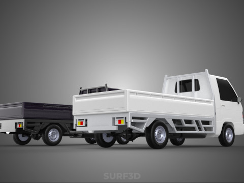 PICKUP FLAT DECK PICK UP COLT DELICA L300 CAR TRUCK CARRY DIESEL 3D Model