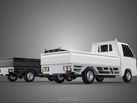 PICKUP FLAT DECK PICK UP COLT DELICA L300 CAR TRUCK CARRY DIESEL 3D Model