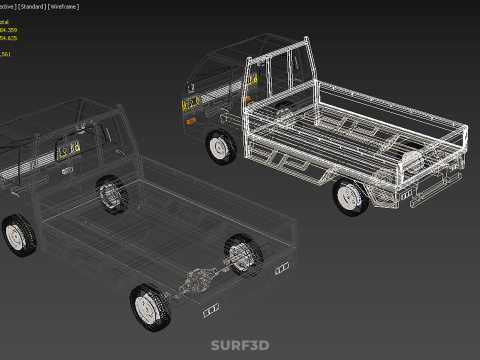 PICKUP FLAT DECK PICK UP COLT DELICA L300 CAR TRUCK CARRY DIESEL 3D Model
