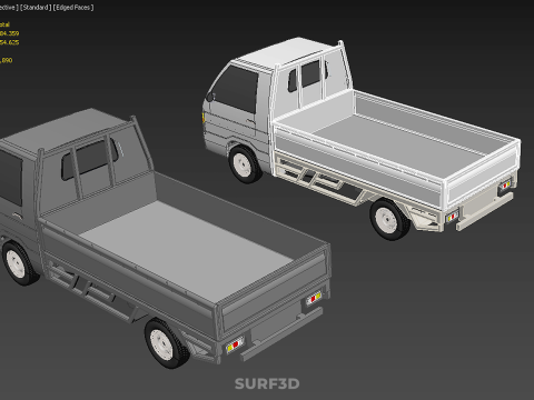 PICKUP FLAT DECK PICK UP COLT DELICA L300 CAR TRUCK CARRY DIESEL 3D Model