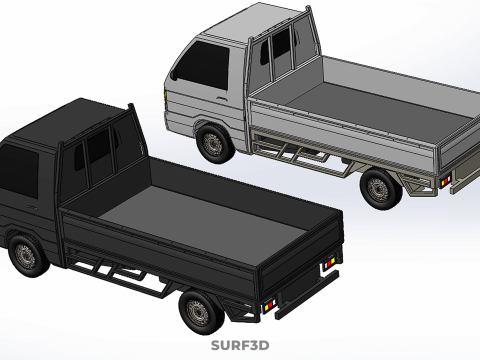 PICKUP FLAT DECK PICK UP COLT DELICA L300 CAR TRUCK CARRY DIESEL 3D Model