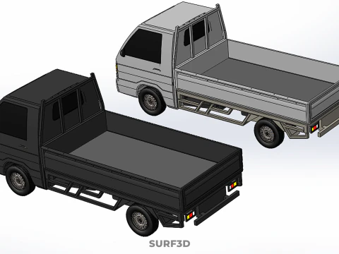 PICKUP FLAT DECK PICK UP COLT DELICA L300 CAR TRUCK CARRY DIESEL 3D Model