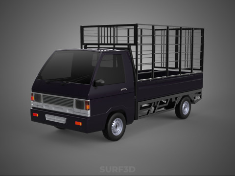 CAGE PICK UP FLAT DECK COLT DELICA L300 PICKUP TRUCK CARGO BED 3D Model