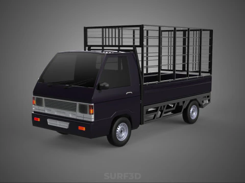 KLATKA PICK UP PŁASKI POKŁAD COLT DELICA L300 PICKUP TRUCK ŁÓŻKO ŁADUNKOWE Model 3D