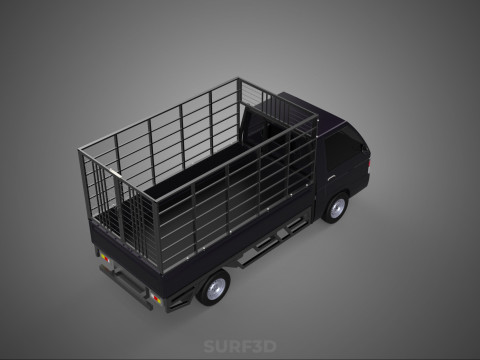 CAGE PICK UP FLAT DECK COLT DELICA L300 PICKUP TRUCK CARGO BED 3D Model