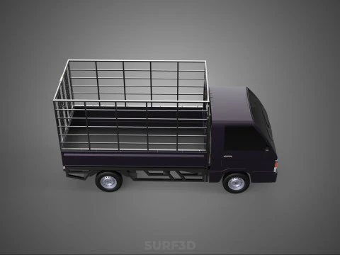 CAGE PICK UP FLAT DECK COLT DELICA L300 PICKUP TRUCK CARGO BED 3D Model