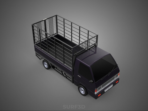CAGE PICK UP FLAT DECK COLT DELICA L300 PICKUP TRUCK CARGO BED 3D Model