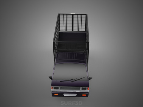 CAGE PICK UP FLAT DECK COLT DELICA L300 PICKUP TRUCK CARGO BED 3D Model