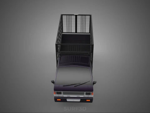CAGE PICK UP FLAT DECK COLT DELICA L300 PICKUP TRUCK CARGO BED 3D Model