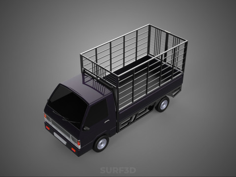 CAGE PICK UP FLAT DECK COLT DELICA L300 PICKUP TRUCK CARGO BED 3D Model