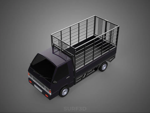 CAGE PICK UP FLAT DECK COLT DELICA L300 PICKUP TRUCK CARGO BED 3D Model