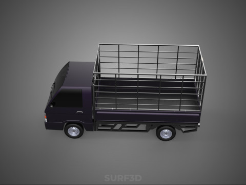 CAGE PICK UP FLAT DECK COLT DELICA L300 PICKUP TRUCK CARGO BED 3D Model