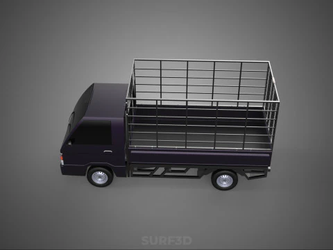 CAGE PICK UP FLAT DECK COLT DELICA L300 PICKUP TRUCK CARGO BED 3D Model