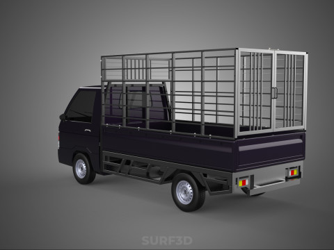 CAGE PICK UP FLAT DECK COLT DELICA L300 PICKUP TRUCK CARGO BED 3D Model