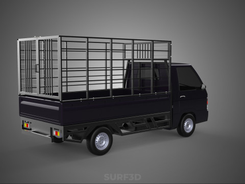 CAGE PICK UP FLAT DECK COLT DELICA L300 PICKUP TRUCK CARGO BED 3D Model