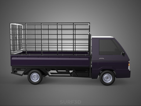 CAGE PICK UP FLAT DECK COLT DELICA L300 PICKUP TRUCK CARGO BED 3D Model