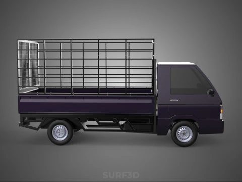CAGE PICK UP FLAT DECK COLT DELICA L300 PICKUP TRUCK CARGO BED 3D Model