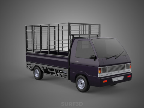 CAGE PICK UP FLAT DECK COLT DELICA L300 PICKUP TRUCK CARGO BED 3D Model