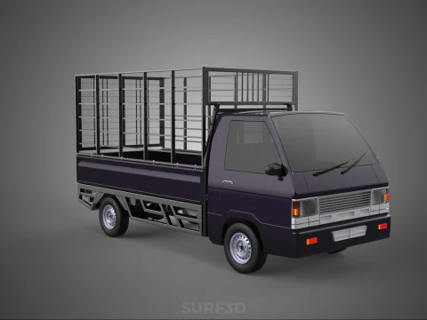 CAGE PICK UP FLAT DECK COLT DELICA L300 PICKUP TRUCK CARGO BED 3D Model
