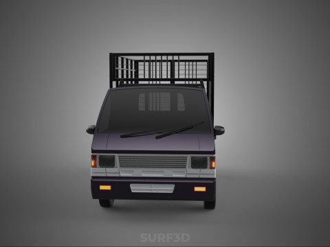 CAGE PICK UP FLAT DECK COLT DELICA L300 PICKUP TRUCK CARGO BED 3D Model
