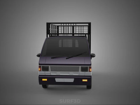 CAGE PICK UP FLAT DECK COLT DELICA L300 PICKUP TRUCK CARGO BED 3D Model