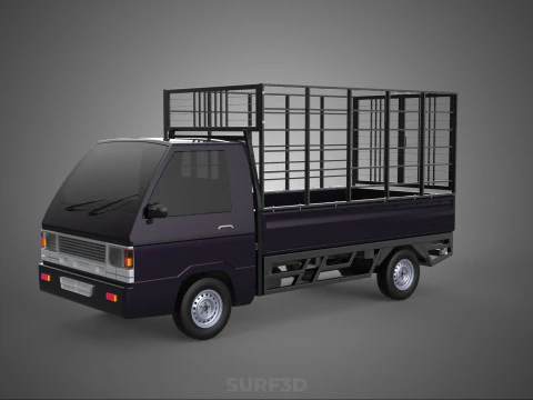 CAGE PICK UP FLAT DECK COLT DELICA L300 PICKUP TRUCK CARGO BED 3D Model
