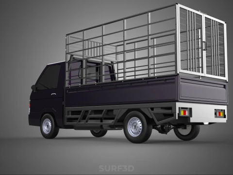 CAGE PICK UP FLAT DECK COLT DELICA L300 PICKUP TRUCK CARGO BED 3D Model